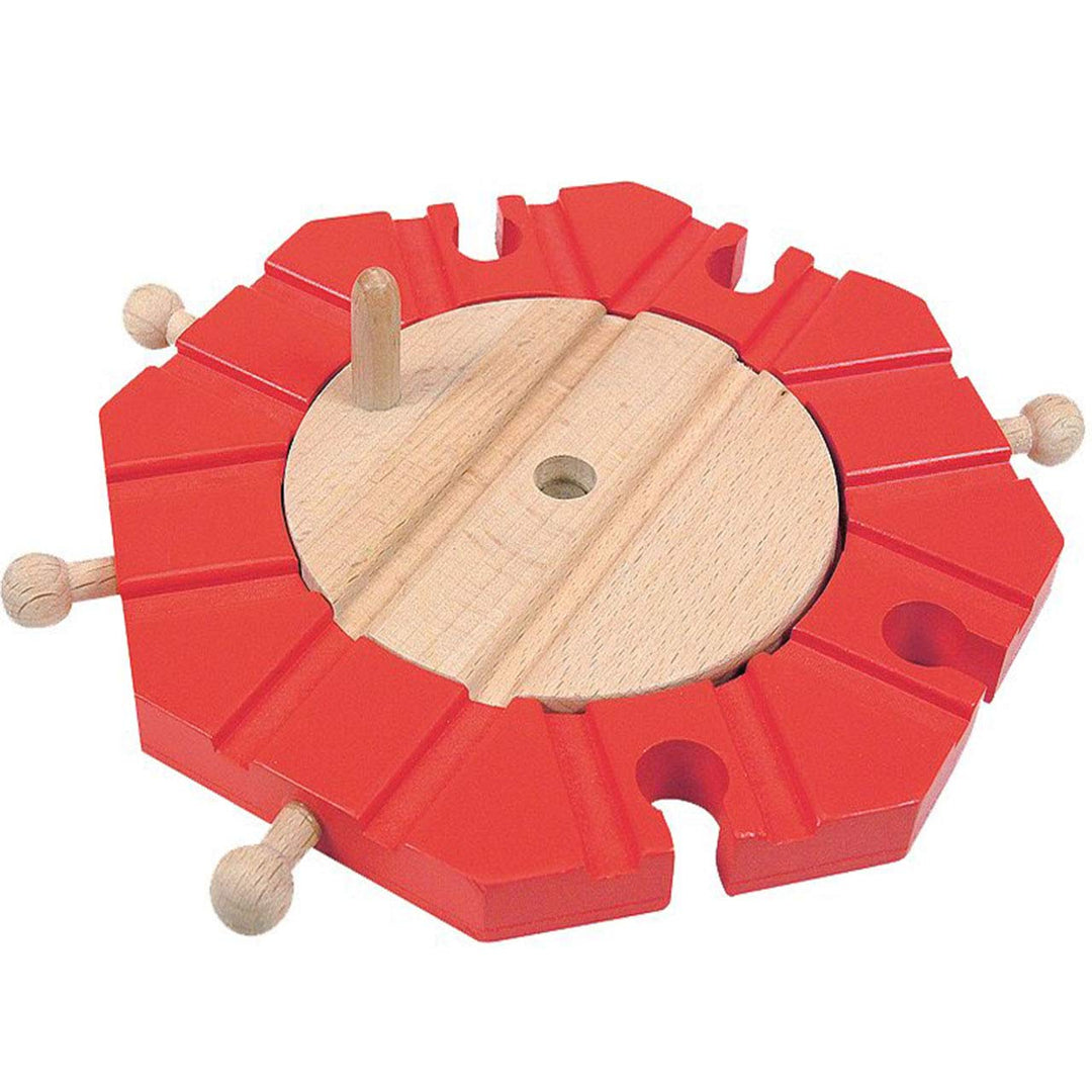 alles-meine.de GmbH 4 Stück Holz - Schienen - mechanische Drehscheiben - Weiche/Abzweigung/Kreuzung
