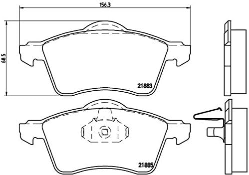 Brembo P 85 047 Bremsbelagsatz, Scheibenbremse - (4-teilig)