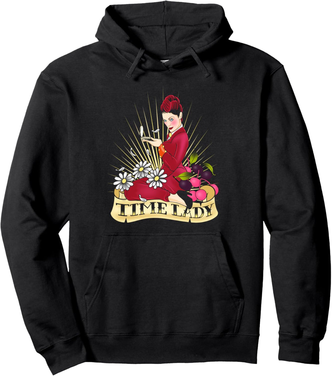 Doctor Who Rockabilly Missy Time Lady Dark Pullover Hoodie