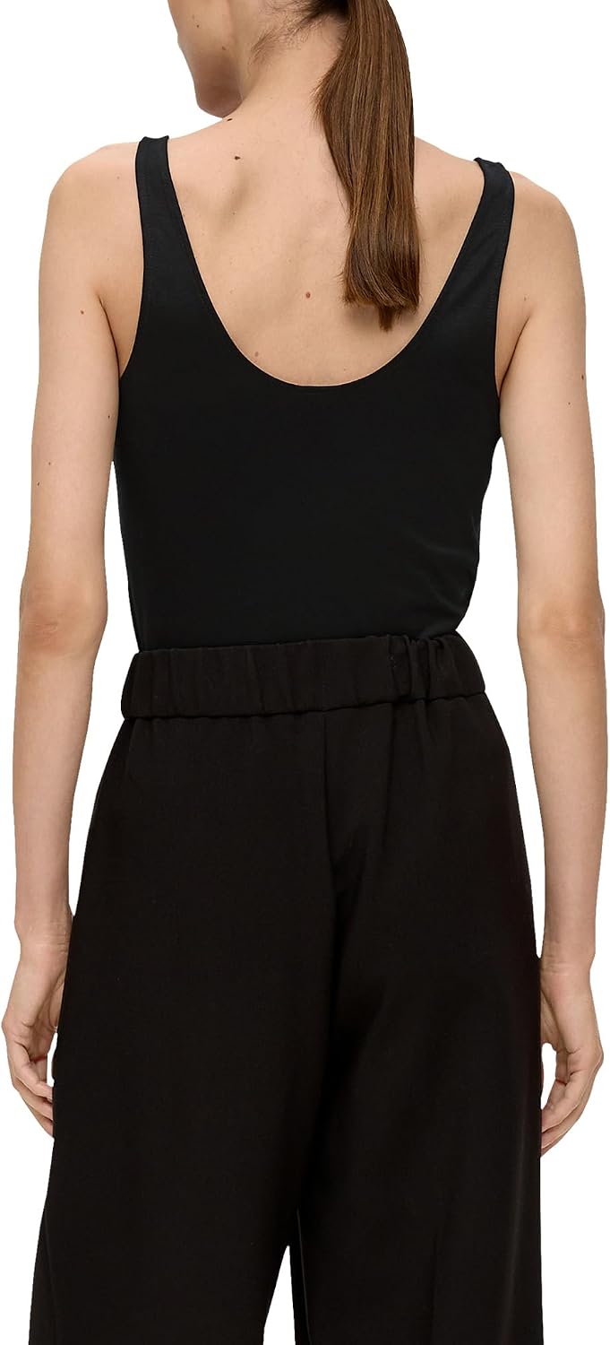 s.Oliver BLACK LABEL Damen 2135831 T-Shirt 42 Schwarz 9999, 42 Schwarz 9999