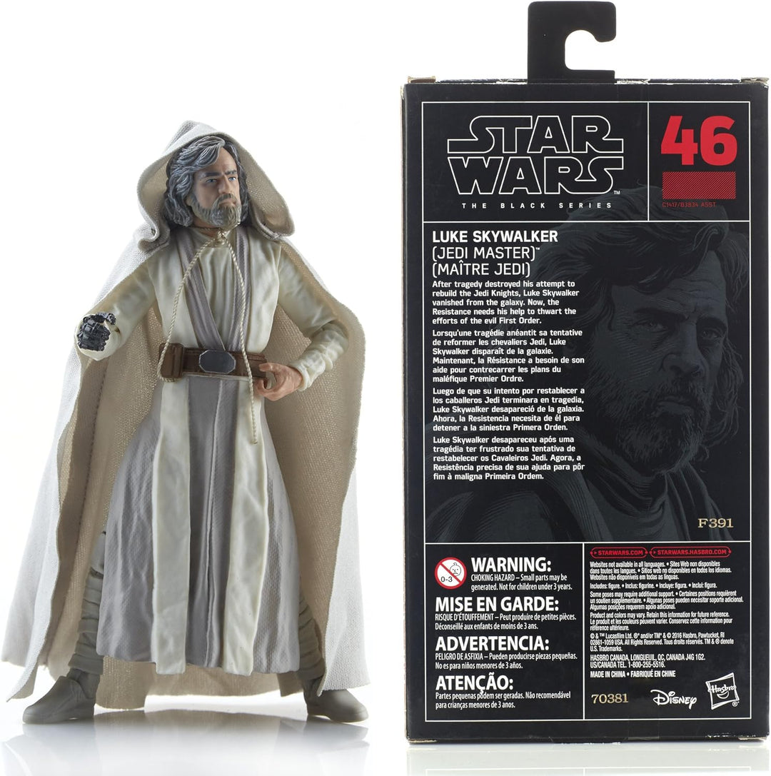 Star Wars Luke Skywalker Figur (Jedi Master), 15 cm gross, The Black Series, Folge 8