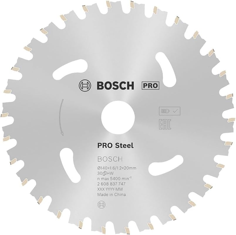 Bosch Accessories 1x Kreissägeblatt Standard for Steel (Stahl, Sägeblatt Ø 140 x 20 x 1,6 mm, 30 Zäh