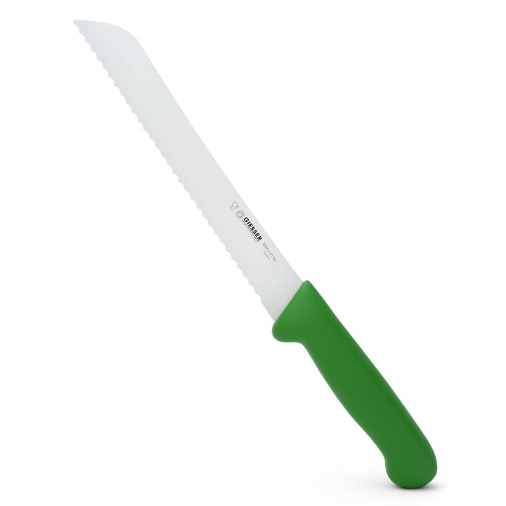Giesser seit 1776 - Made in Germany - Brotmesser 21 cm Veggie, grün, nachhaltiger Griff, rutschfest,