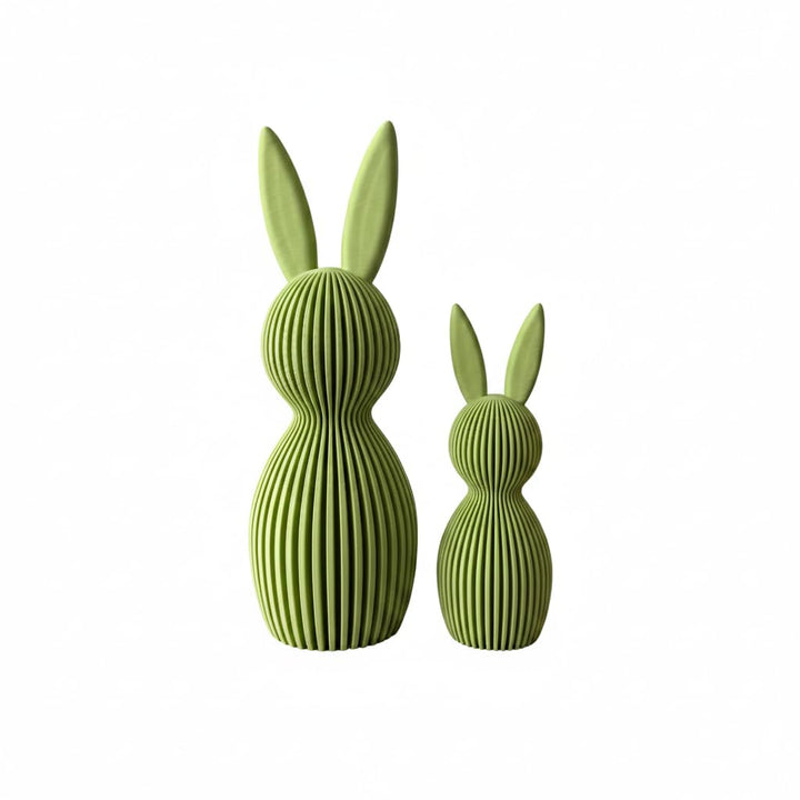 Scandi Osterhase 3D Deko – Minimalistische Osterdekoration im skandinavischen Design – Gerippte Ober