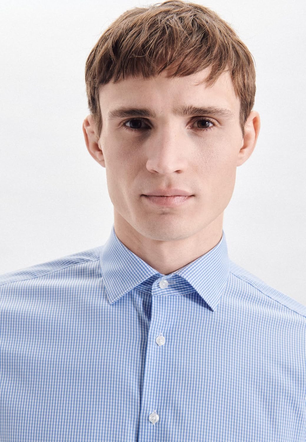 Seidensticker Herren Business Hemd - Regular Fit - Kent Kragen - Langarm - Stretch 38 Hellblau, 38 H