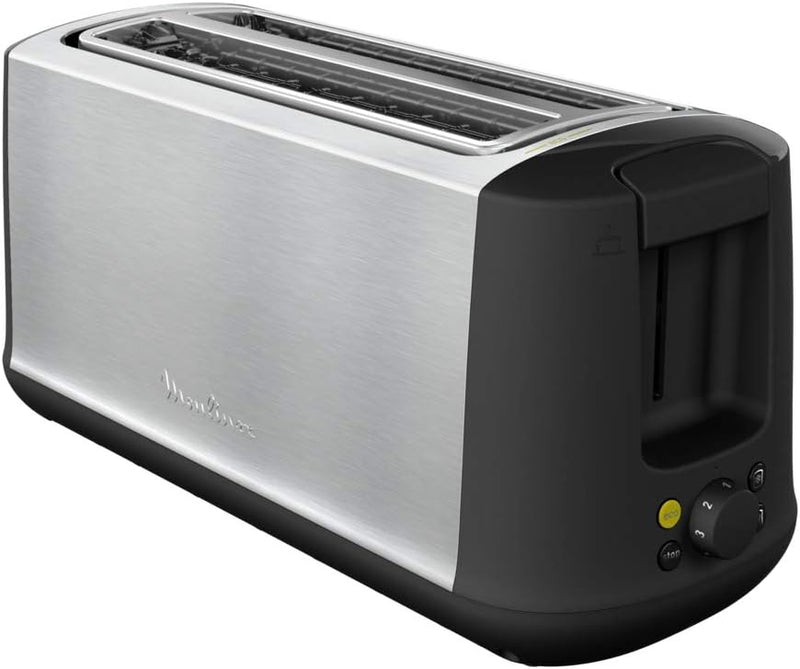 Moulinex Subito 4 Toaster, 2 lange Schlitze, 1700 W, Eco-Modus, Thermostat 7 Positionen, Brotzentrie