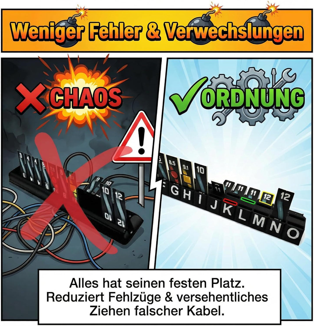 Kabelhalter passend für Bomb Busters – 5 Stück Organizer für Kabelplättchen – Kompatibel mit Spiel d