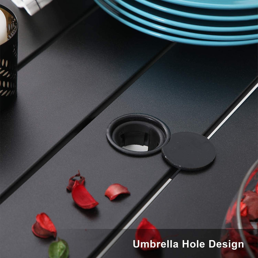 PHIVILLA Gartentisch und Stühle 4er Set Terrassentisch Stühle Metall Outdoor Bistro Gartenmöbel Sets