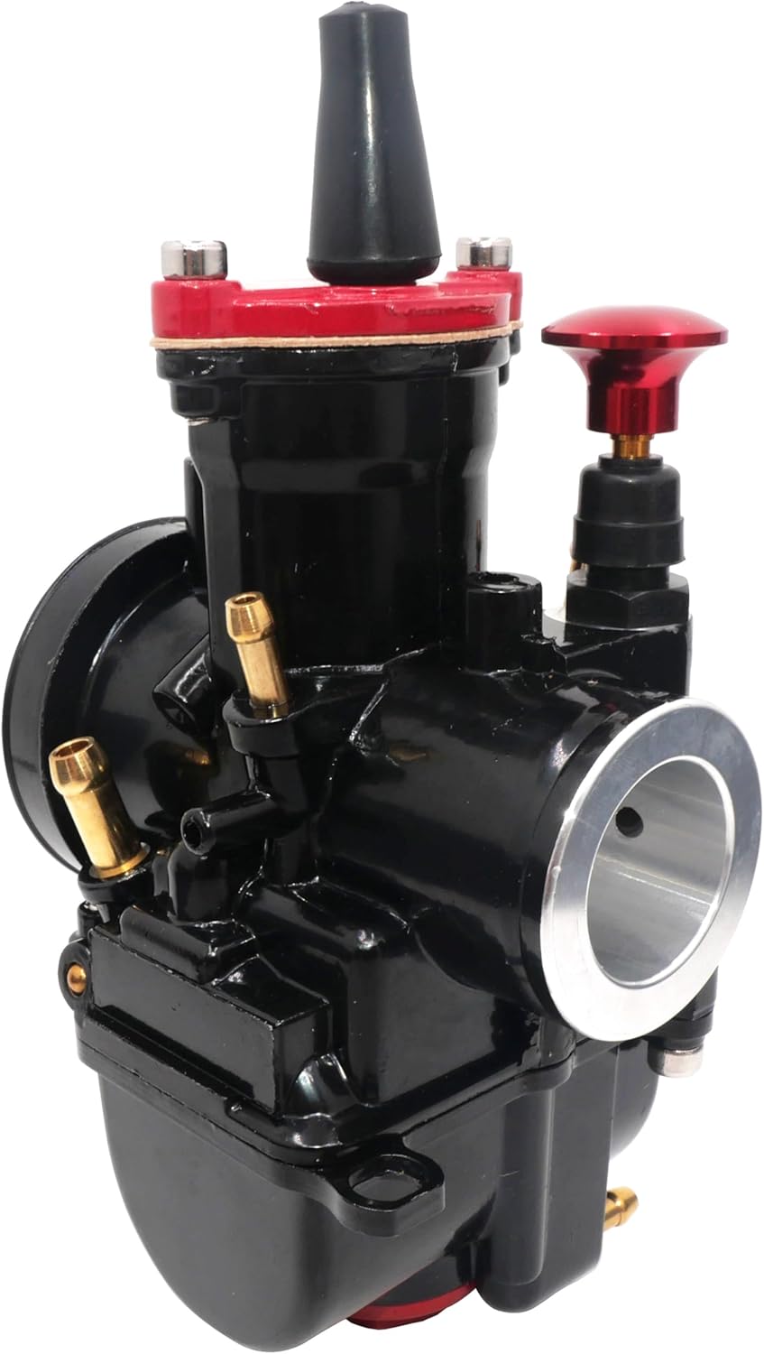 Hippotech Vergaser PWK 21 mm Motorradvergaser, für 50 cc bis 100 cc Power Jet Vergaser Carb Racing U