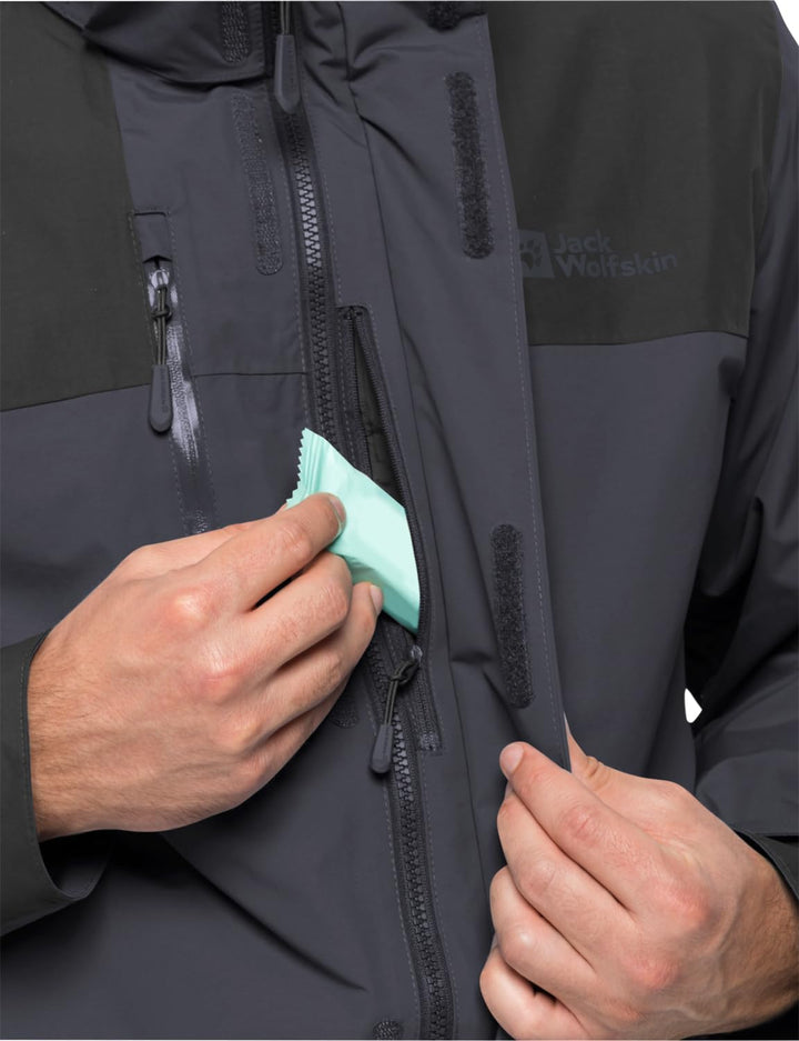 Jack Wolfskin Herren Jasper Flex Men Wetterschutzjacke L ebony, L ebony