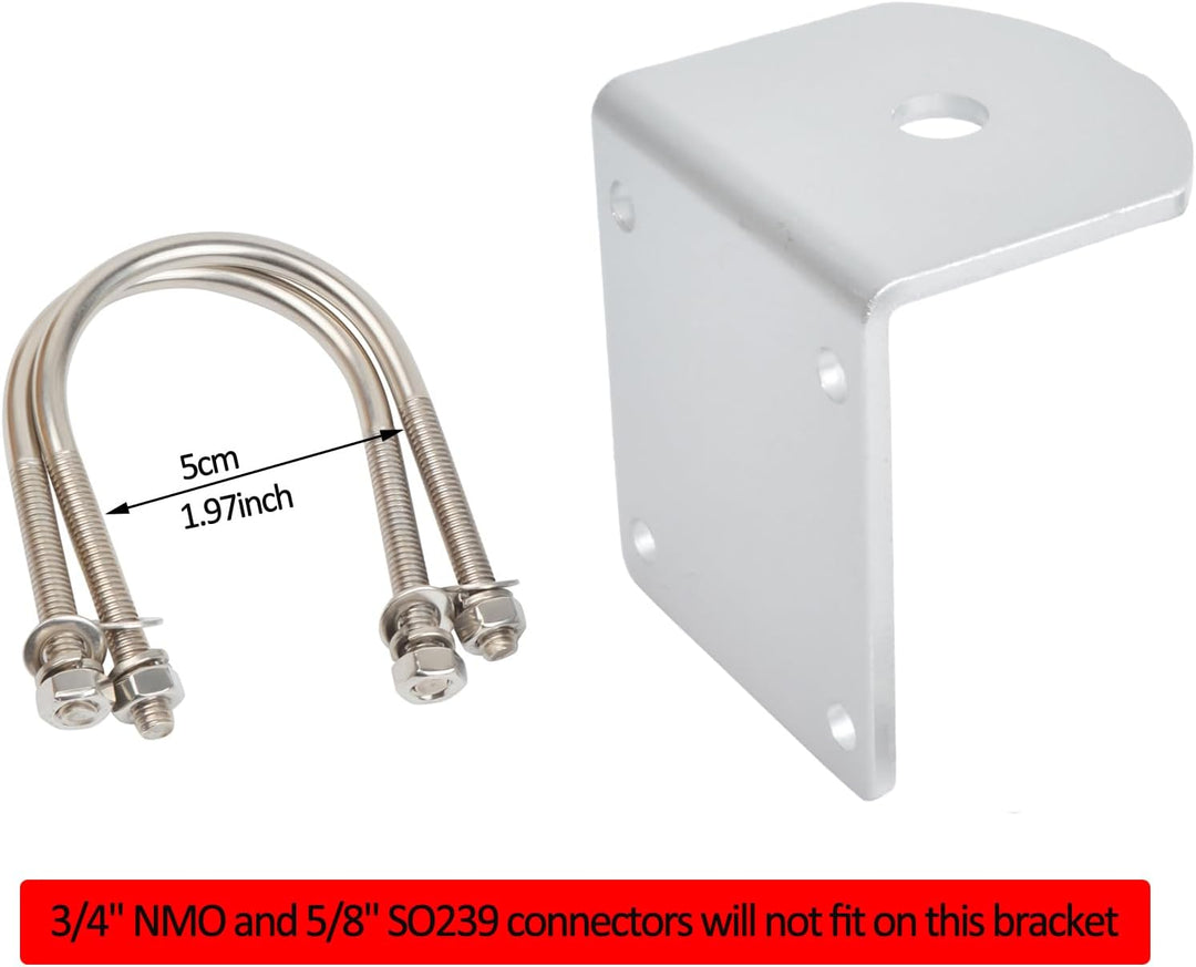 HYS CB-Antennenhalterung 丨 Mit SO239-Bolzen 丨 Antennenmast-Befestigungssätze 丨 Hochleistungs-U-Bolze