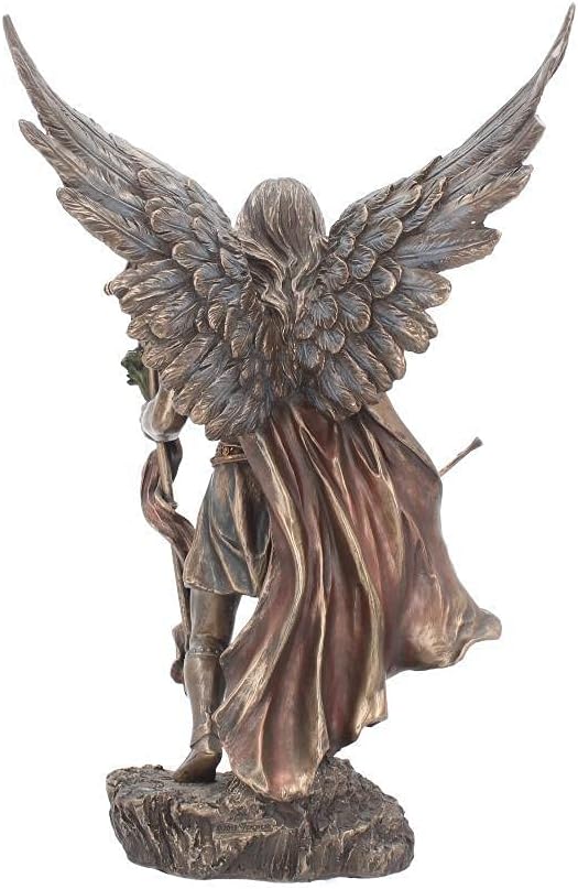 Nemesis Now Figur Gabriel mit Stab, 43 cm, Bronze, 30 cm