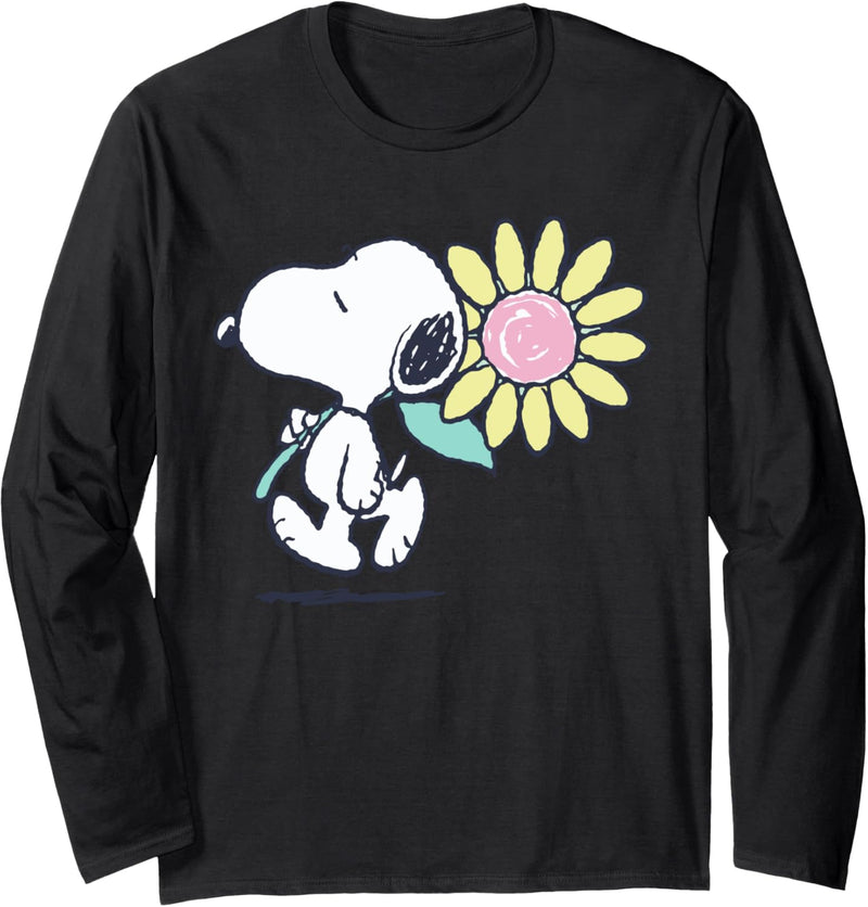 Peanuts Snoopy Rosa Gänseblümchen Langarmshirt