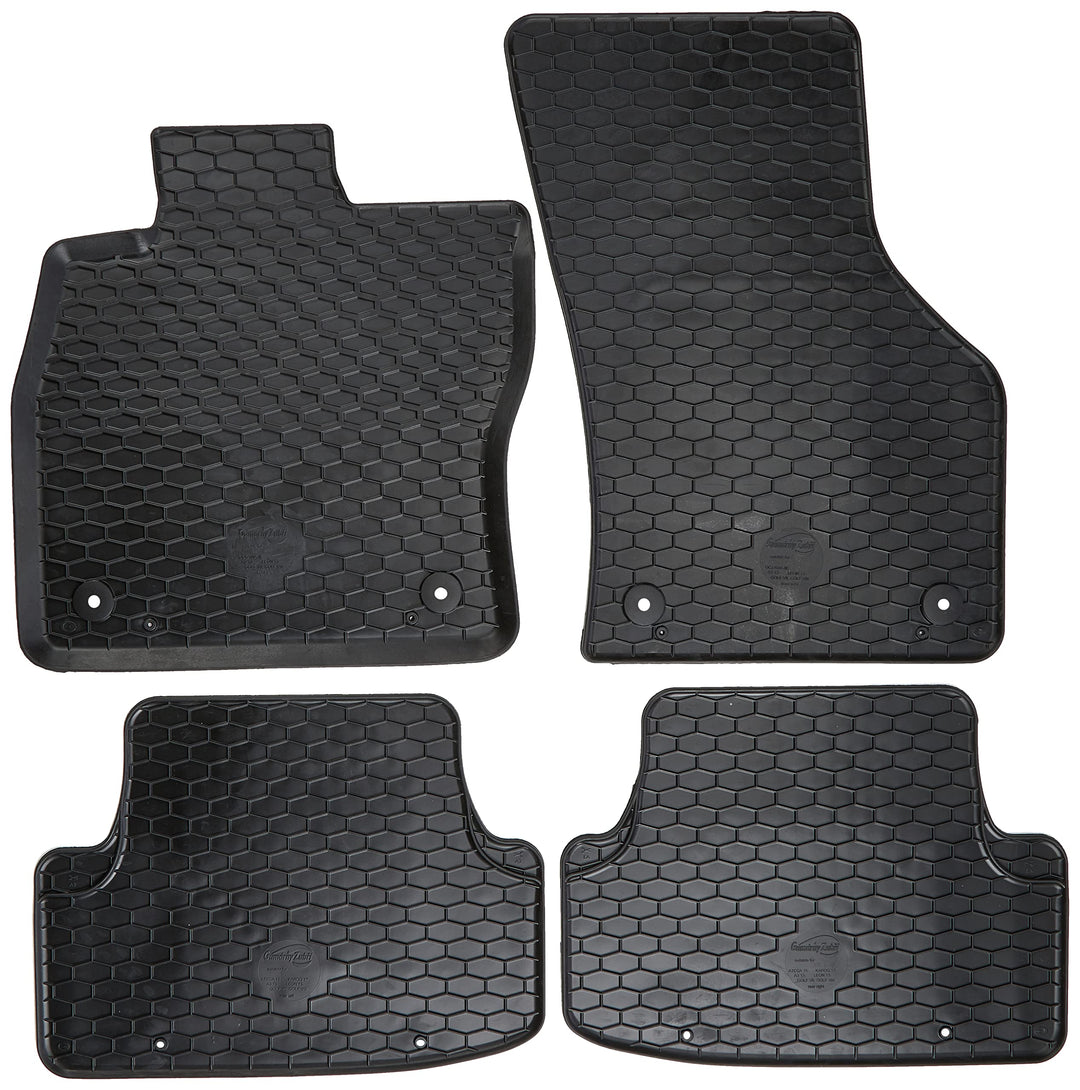 Cora 000132119 Personalisierte Fussmatten aus Gummi, 4 Stück schwarz, schwarz