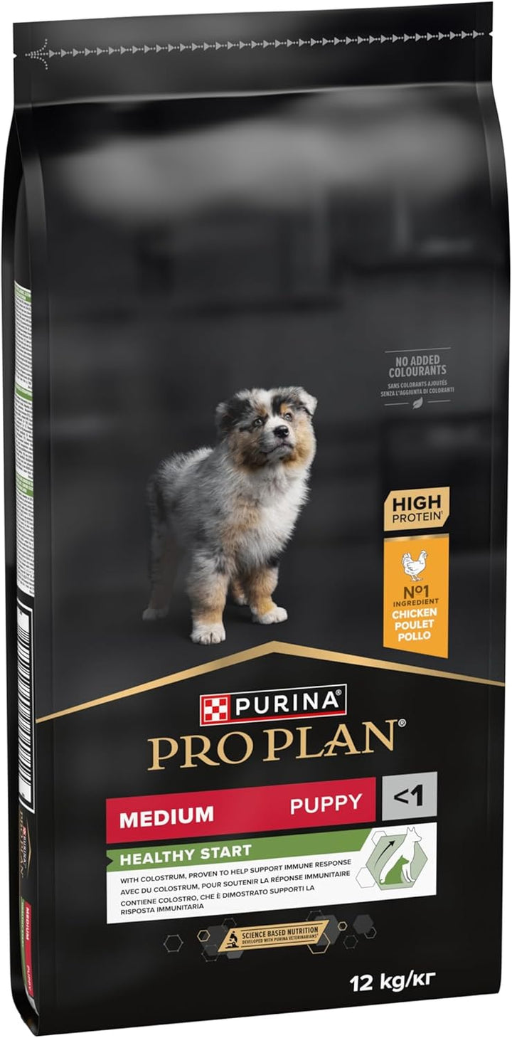 Pro Plan PURINA PRO PLAN Medium Puppy Healthy Start, Welpenfutter trocken, reich an Huhn, 1er Pack (