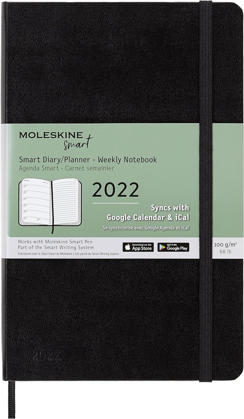 Moleskine - Smart Diary 12 Monate, Digitaler Kalender Planer 2022, Digitaler Wochenplaner, Wochenpla