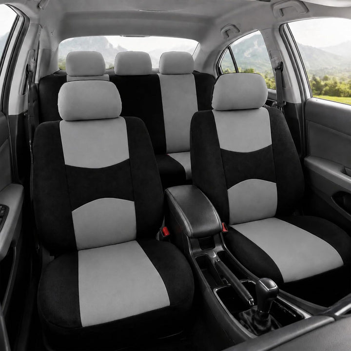 Autositzbezüge 5-Sitzer-Komplettset, Sitzbezüge Auto mit Kopfstützen, Schutz für den Fahrzeuginnenra