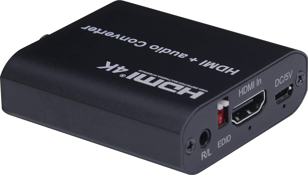 PremiumCord HDMI 4K Audio Extractor mit Audiotrennung auf Stereoklinke, SPDIF Toslink, RCA Cinch, Fa