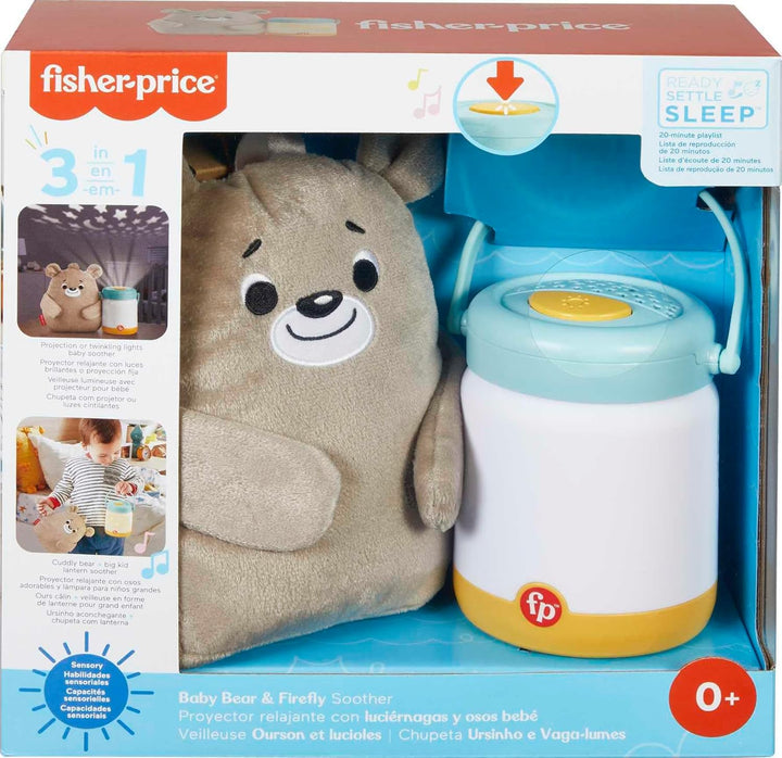 Fisher-Price GRR00 - Bärchenbaby mit Glühwürmchen-Spieluhr, Klangerzeuger für das Kinderzimmer, für