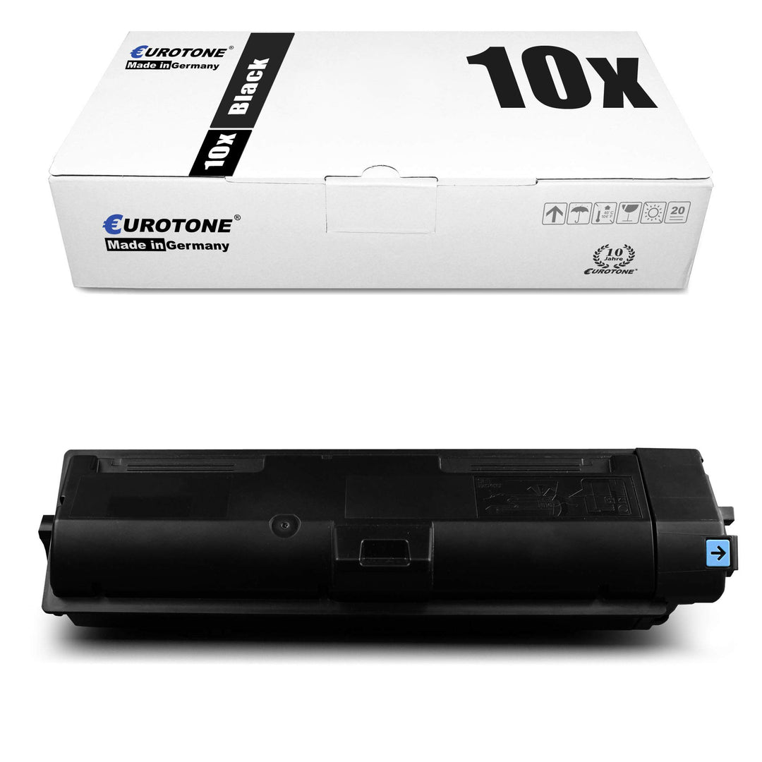 10x Eurotone Toner für Kyocera Ecosys ECOSYS M 2135 2635 2735 dw DN dnw ersetzt TK-1150 TK1150 Schwa
