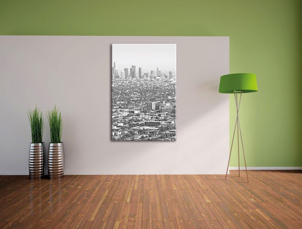 Pixxprint Los Angeles Metropolitan Area, Format: 70x100 auf hochkantiges Leinwand, XXL riesige Bilde