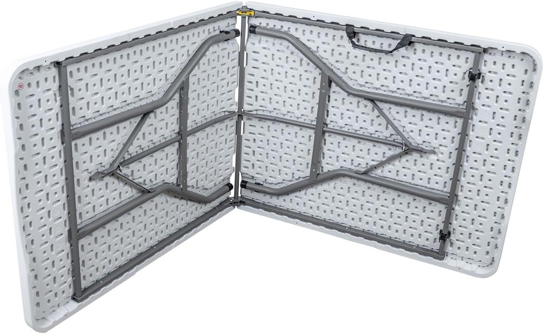 VOSS.garden Klapptisch 180x74x74cm Tragbar Weiss HDPE Kunststoff mit Stahlgestell Robust