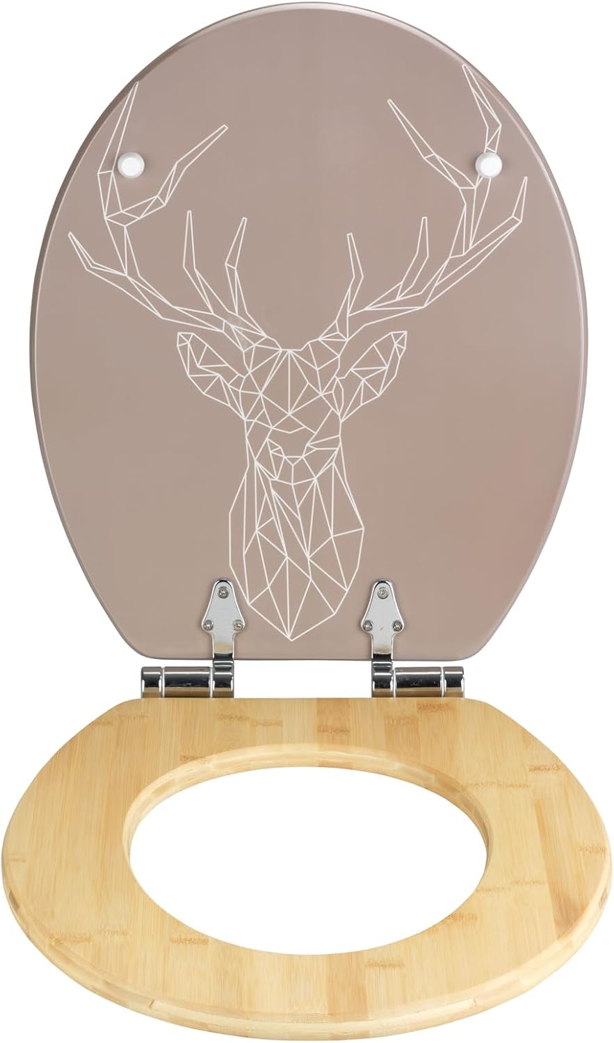 WENKO Premium WC-Sitz Stag, Toilettensitz mit Absenkautomatik, WC-Deckel aus MDF für sanftes Deckels