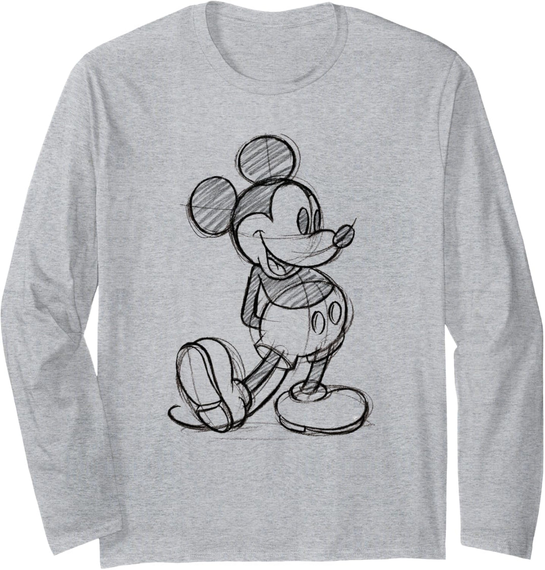 Disney Mickey Mouse Mickey Sketch Langarmshirt