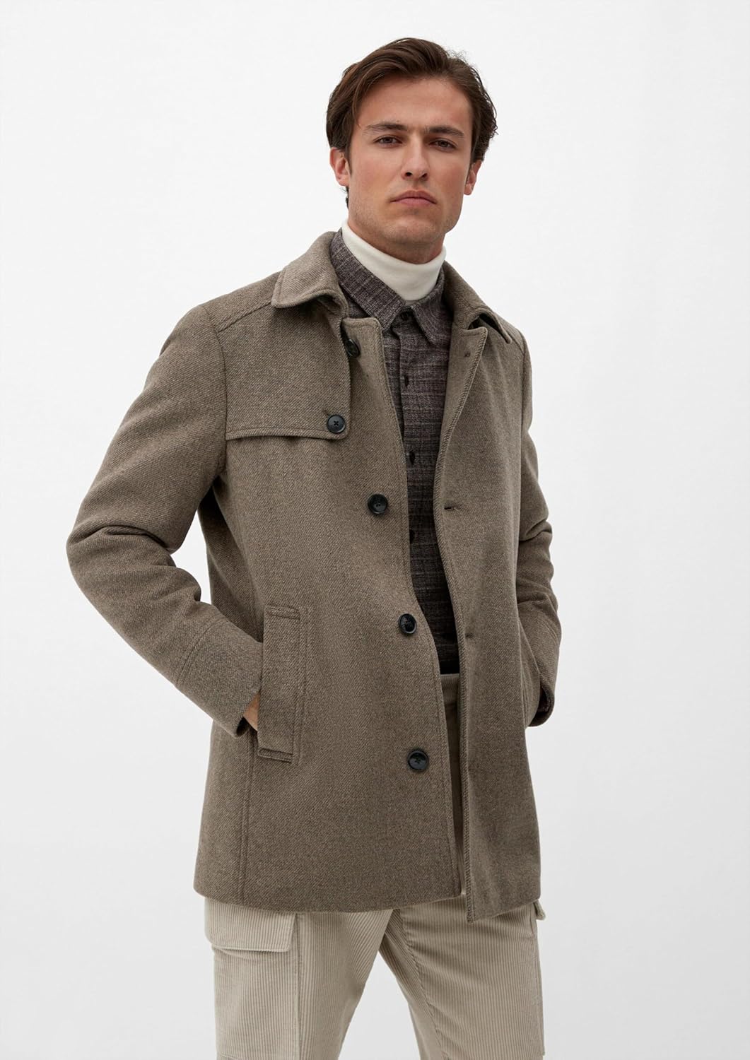 s.Oliver Herren Wollmischungs-Mantel 54 Braun, 54 Braun