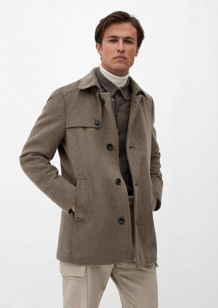 s.Oliver Herren Wollmischungs-Mantel 54 Braun, 54 Braun
