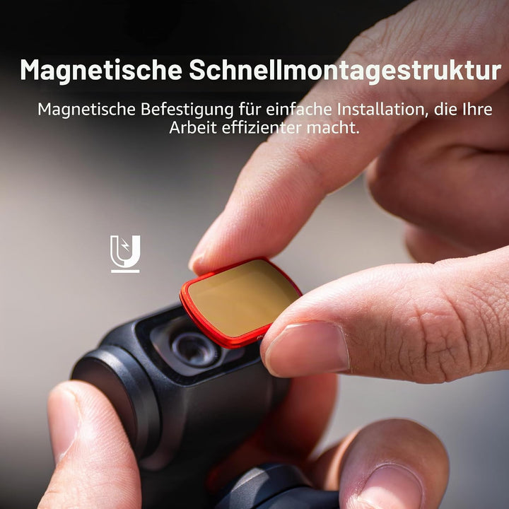 PGYTECH Black Mist 1/4 Filter für DJI Osmo Pocket 3/Pocket 4 /Xtra Muse, Magnetischer Linsenfilter f