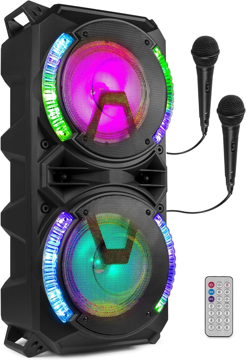 Fenton LIVE280 - Karaoke Anlage - LED Partybox Bluetooth, Musikbox Gross, Akku Integriert, 900 Watt