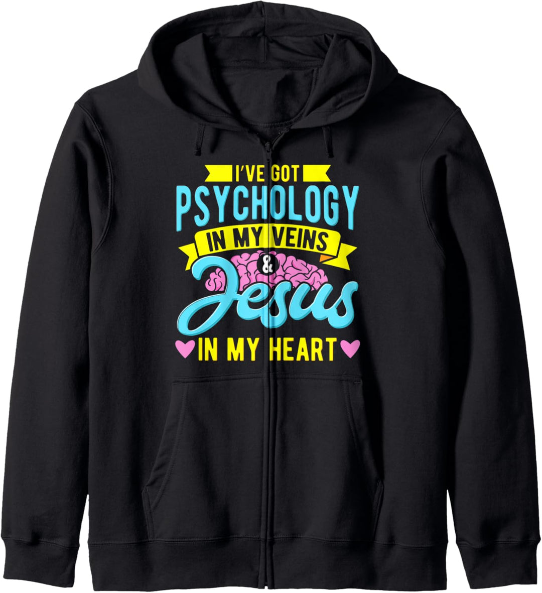 Psychologie-Geschenk für einen Jesus liebenden Psychologen Kapuzenjacke