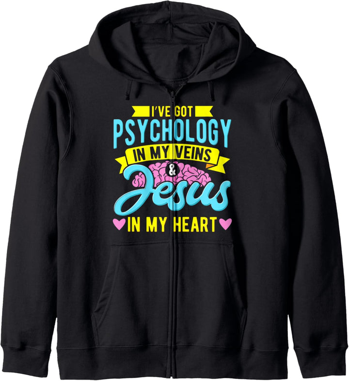 Psychologie-Geschenk für einen Jesus liebenden Psychologen Kapuzenjacke