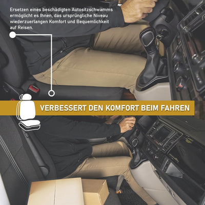 CHROMEMASTER - Kompatibel mit VW T4 Caravelle 1990-2003; Schaumstoff für den Autositz, Sitzschaum fü