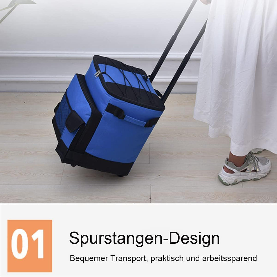 43L Kühltasche Gross Picknicktasche Faltbar Lunchtasche Mittagessen Tasche Thermotasche Isoliertasch