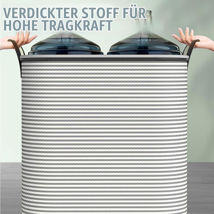 GOMETY 2 Stücke180L Aufbewahrungstasche Gross, Aufbewahrungsbox mit Deckel für Kleidung und Steppdec