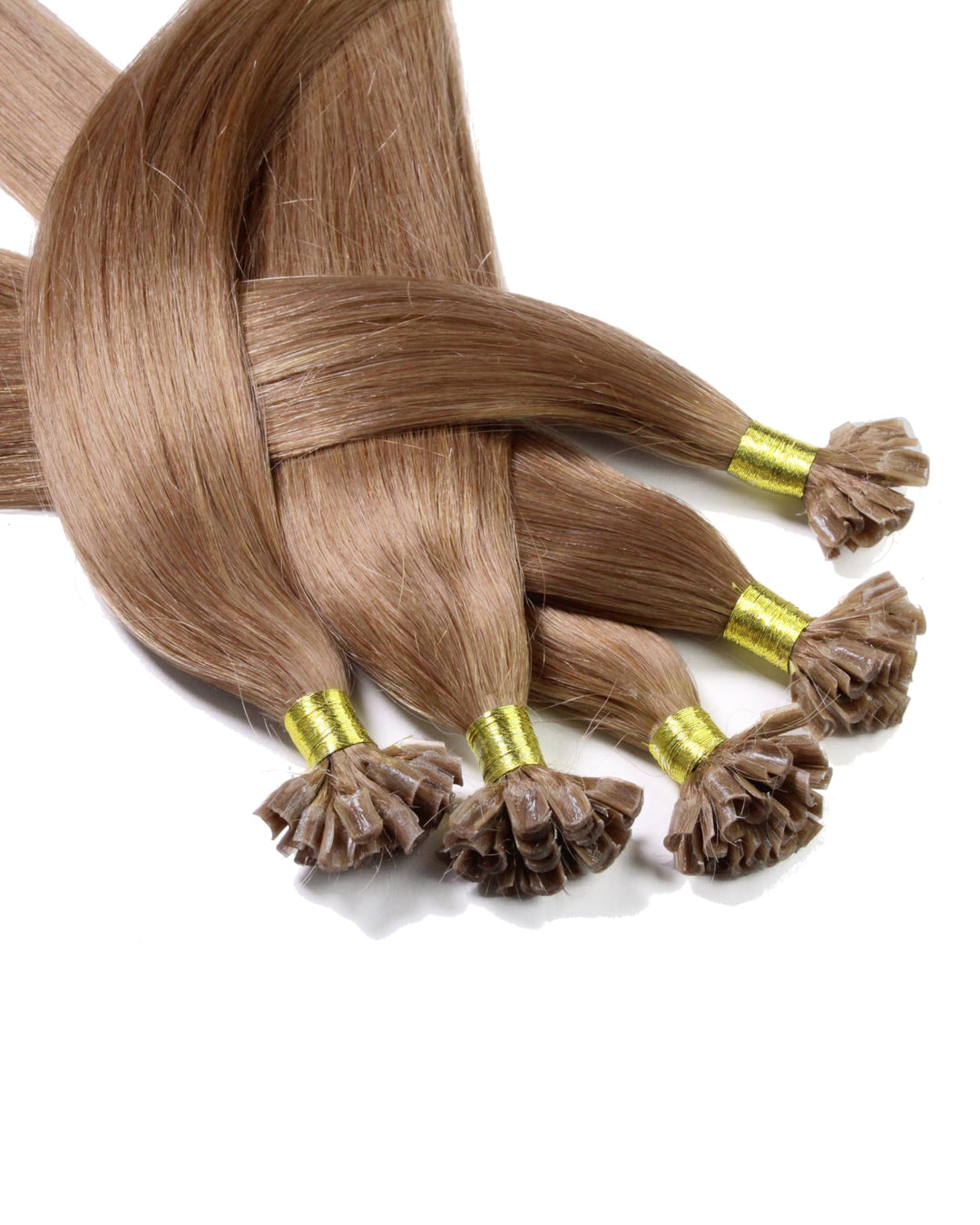 hair2heart Extensions Echthaar Bondings Glatt - 150 Strähnen 0.5g 40cm Dunkelblond 