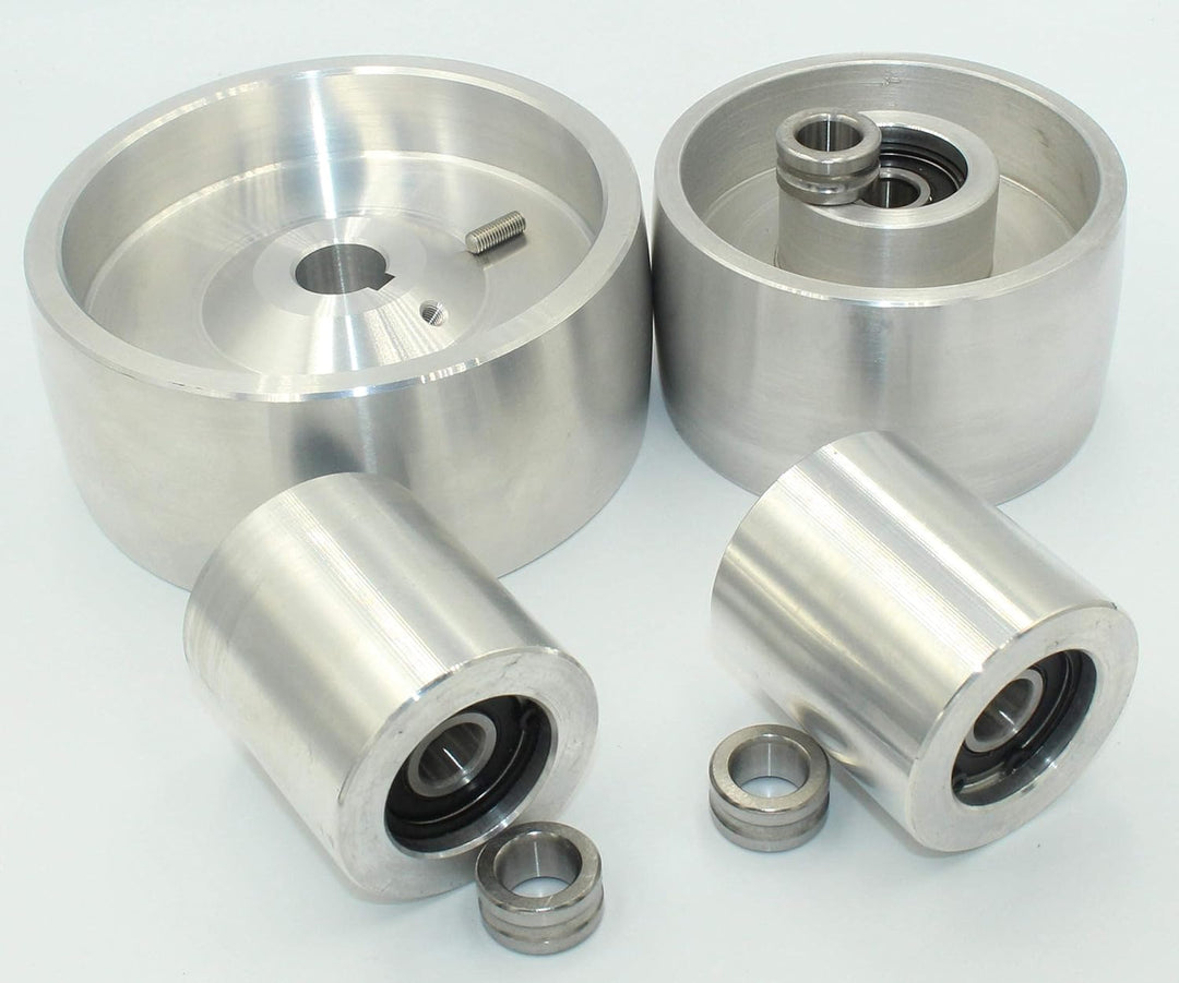 (AL5 -Tracking 4 -Schaft 19) CNC gefräste Riemenschleifer Set für Messerschleifer 130 mm Antriebs-19