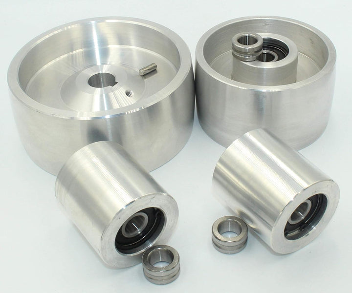 (AL5 -Tracking 4 -Schaft 19) CNC gefräste Riemenschleifer Set für Messerschleifer 130 mm Antriebs-19