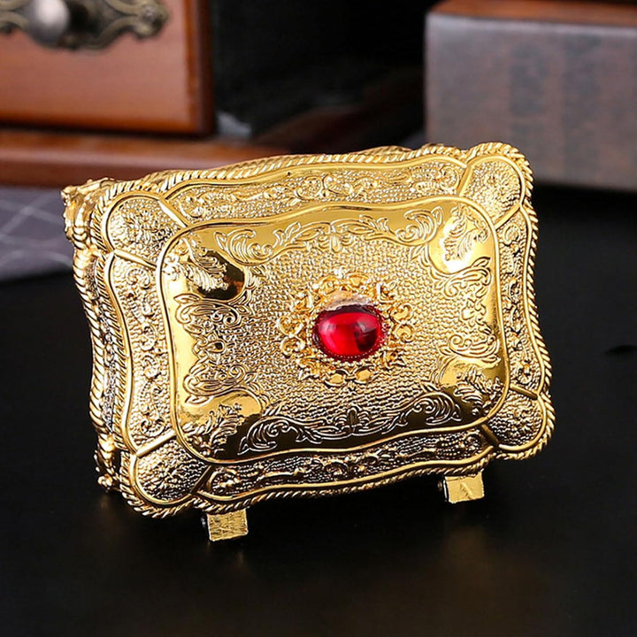 Vintage Sammelbare Figuren -Keepsake -Box, Schmuckschatulle, Vintage Antike Goldmütze, Schön und Pra