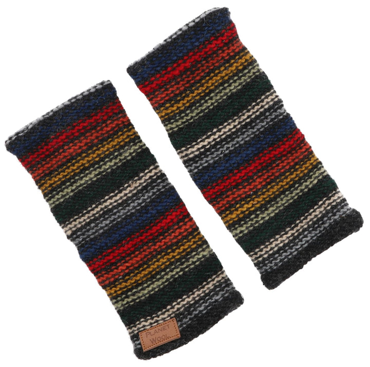 GURU SHOP Handstupen aus Wolle, Ethno Handwärmer, Pulswärmer, Herren/Damen, Rot, Size:One Size Einhe