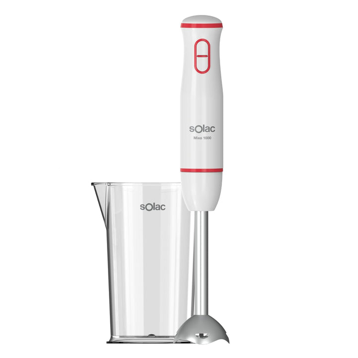 Solac – Stabmixer Mixo 1000 I 2 Geschwindigkeiten mit Turbo | Klingen und Schneebesen aus Edelstahl
