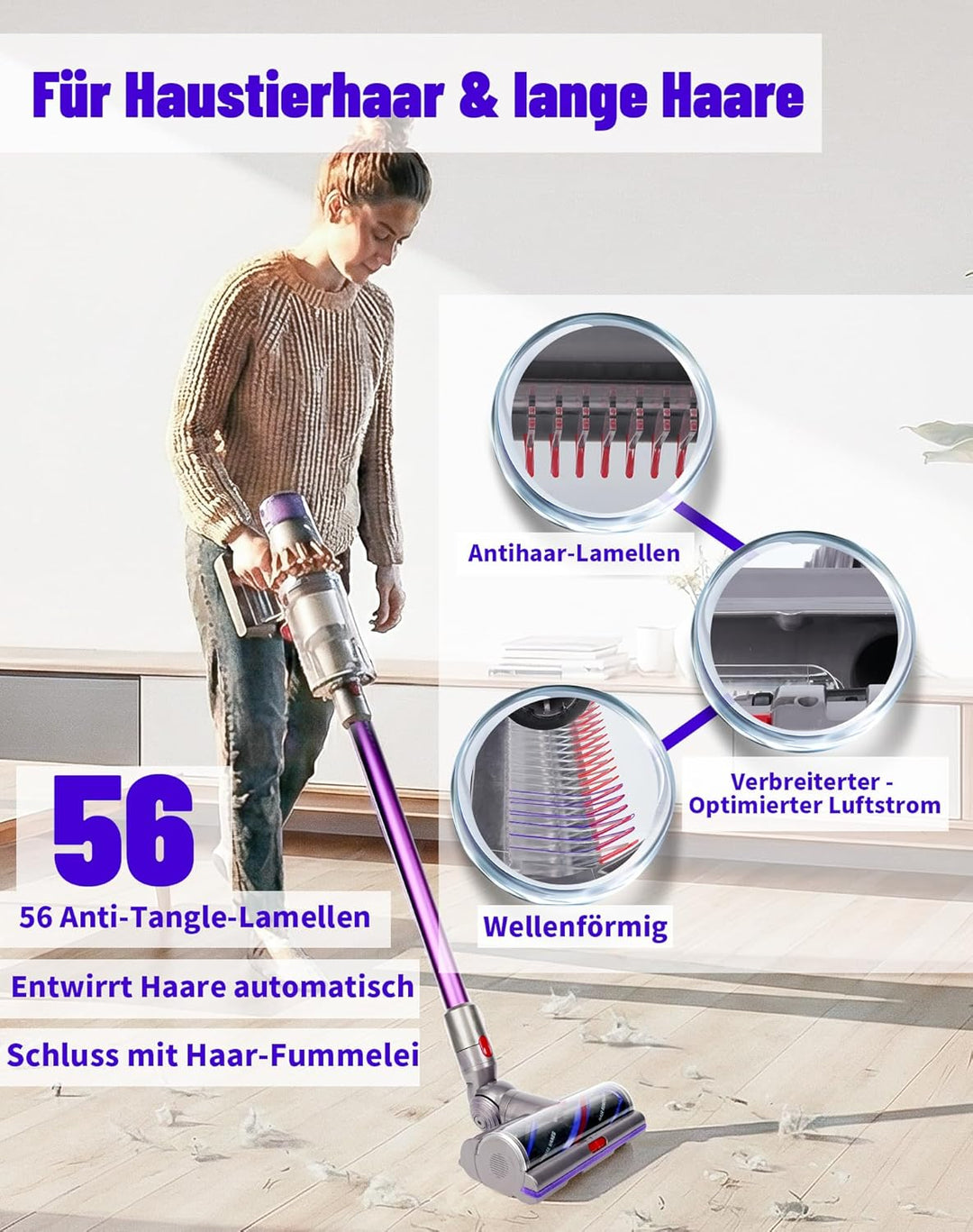 Bürste für Dyson V11 V15 V7 V8 V10 Ersatzteile Direktantrieb Bodendüse für Dyson SV10 SV11 SV12 SV14