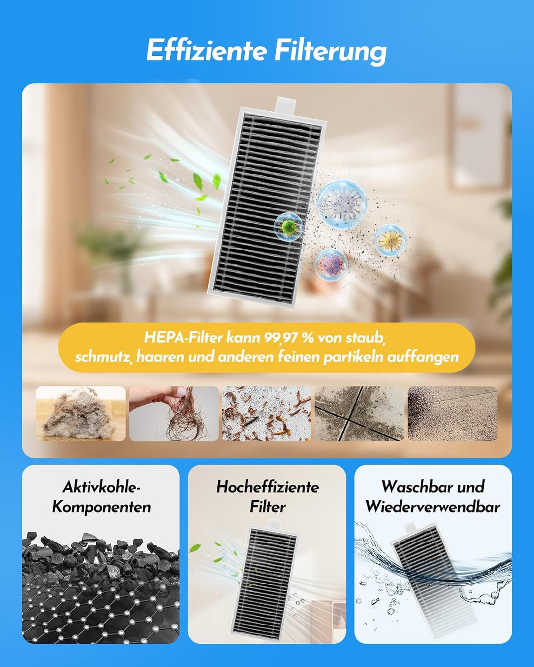 X9 Pro Omni Zubehör für ECOVACS DEEBOT X9 Pro Omni & X11 Pro Omni, 21 Stück X9 Pro Omni Ersatzteile