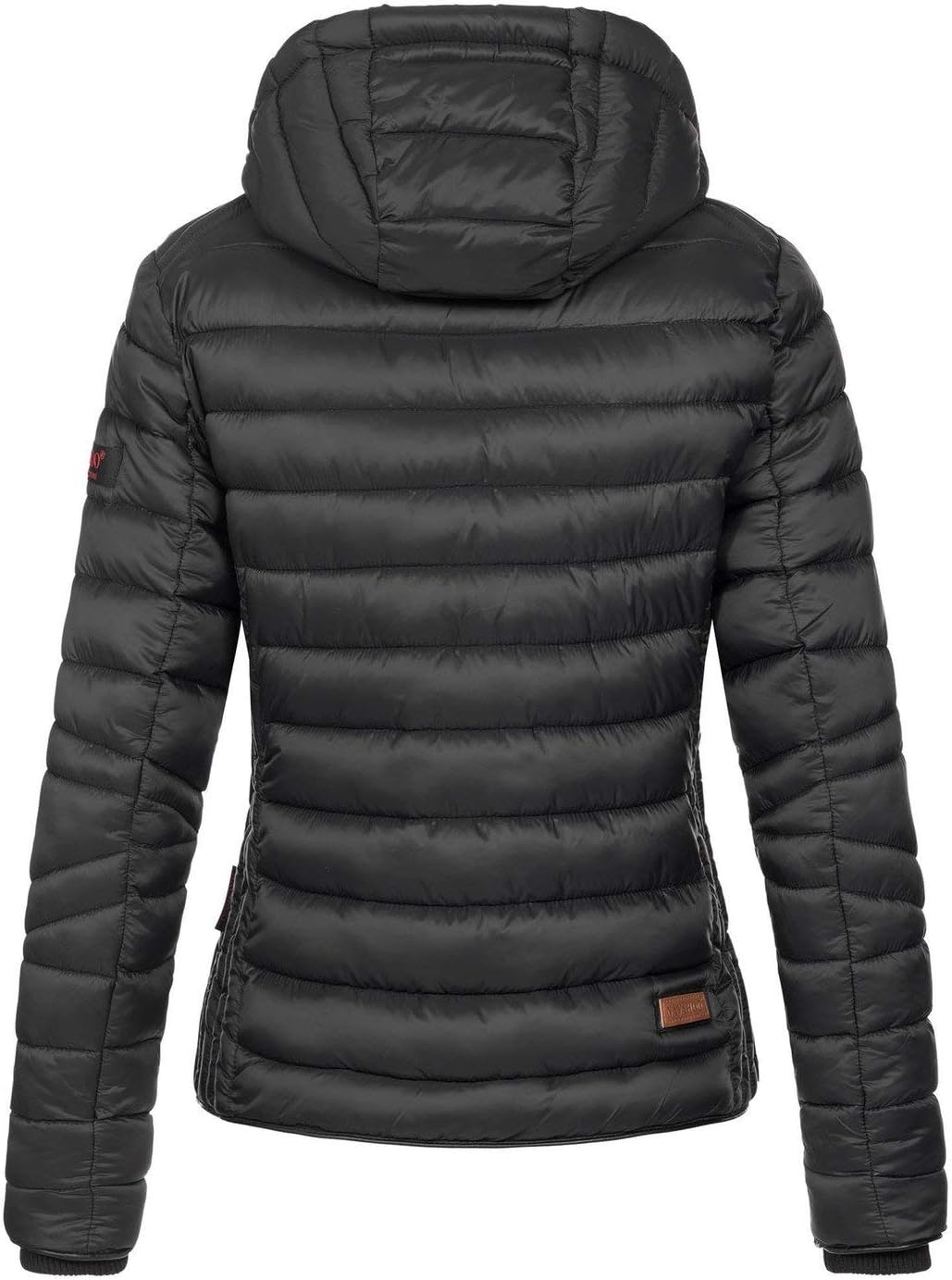 Navahoo Damen leichte Übergangsjacke Steppjacke mit Kapuze Lulana XS-XXL XL Schwarz, XL Schwarz