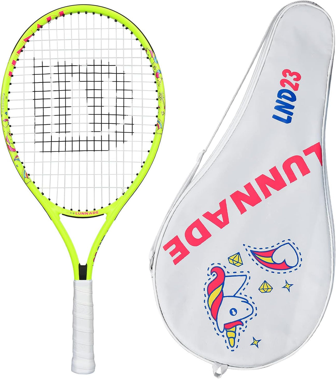 LUNNADE Tennisschläger für Kinder Junior, 19/21/23/25 Zoll Jugend Tennisschläger mit Hülle, geeignet
