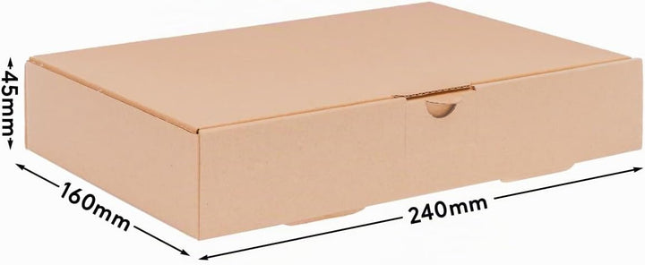 500 Maxibriefkartons Versandkartons Faltschachtel Faltkarton Maxibrief 240 x 160 x 45 mm, Braun, MB-