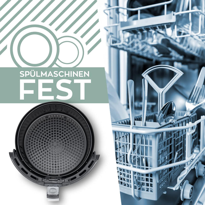 HEINRICHS Heissluftfritteuse Airfryer mit einstellbarem Thermostat, Temperatureinstellung von 80°C-2