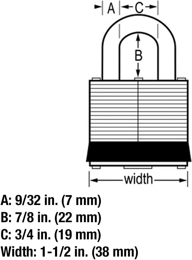 Master Lock 1803Q Vorhängeschloss, 4 Stück 4 Pack, Keyed-Alike, 4 Pack, Keyed-Alike